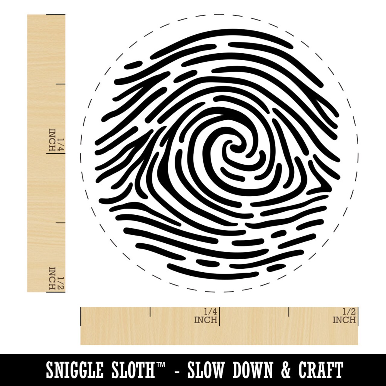 Finger Print Fingerprint Self-Inking Rubber Stamp for Stamping Crafting Planners